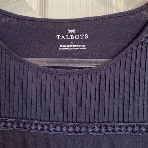 Talbots Sz 6 Navy Blue/Multi-colored Floral A-line Skirt - Bonus Tee Included!!! - Picture 8 of 9